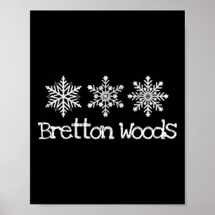 Bretton Woods Ski Skier Schneeflocken Snowboar Poster
