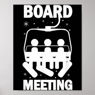 Brettsitzungen Snowboard-Meeting Snowboarding Poster