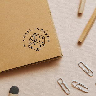 Brettspiel-Würfel-Sport benutzerdefinierter Name Gummistempel