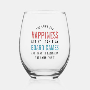 Brettspiele ist Happy Funny Board Games Lover Weinglas Ohne Stiel