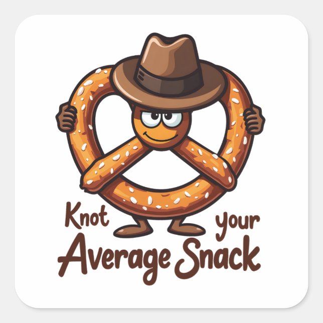 Bretzel Dealer Bretzels Snack Oktoberfest Backen Quadratischer Aufkleber (Vorderseite)