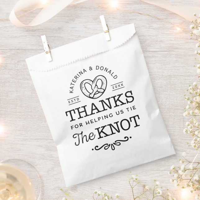 Bretzel wir die Gastgeschenk Hochzeit der Knochen  Geschenktütchen (Ausgeschnitten)