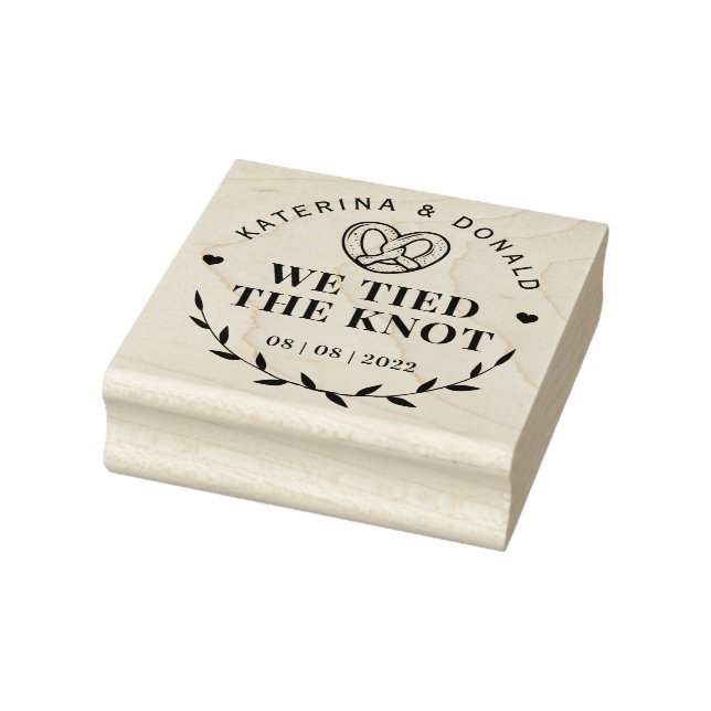 Bretzel wir die Knotehe tippen Gummistempel (Stempel)