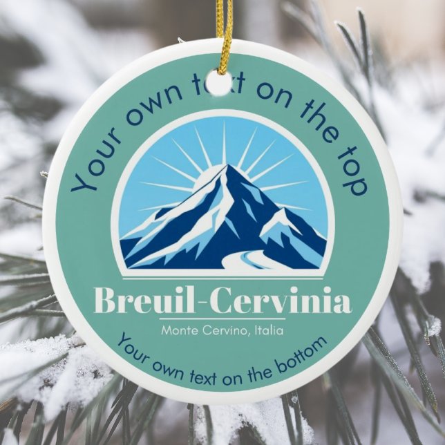 Breuil-Cervinia Italien Skiort Weihnachten Keramik Ornament (Von Creator hochgeladen)