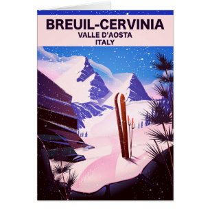 Breuil-Cervinia, Valle d’Aosta, italy, Skiposter