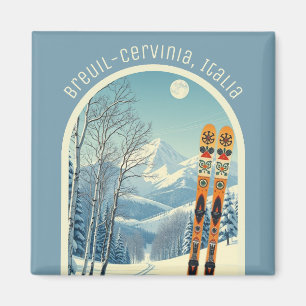 Breuil Cervinia Valtournenche italie ski Magnet