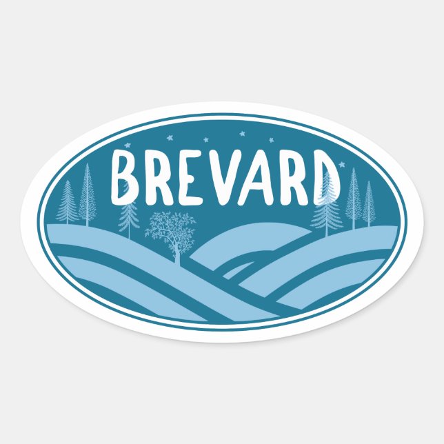 Brevard North Carolina Außenbereich Ovaler Aufkleber (Vorderseite)