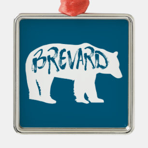 Brevard North Carolina Bear Ornament Aus Metall