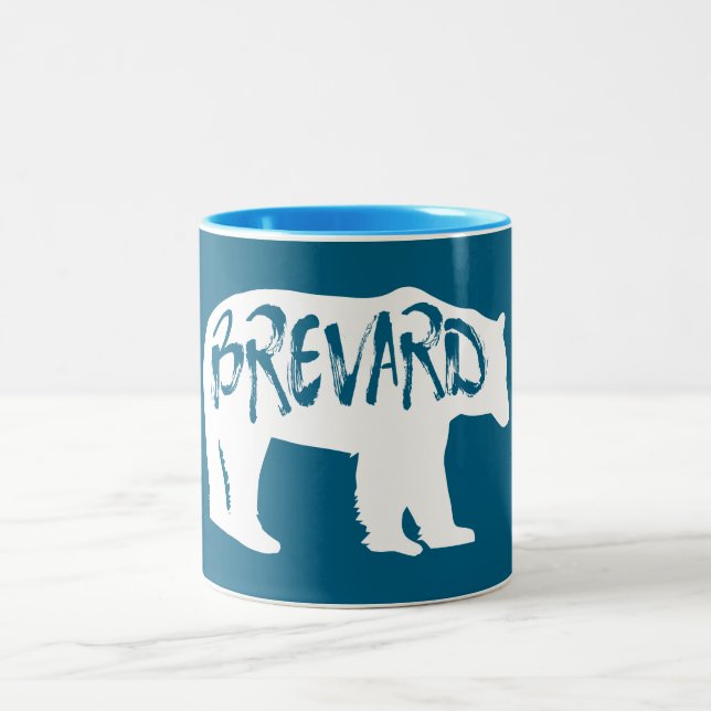 Brevard North Carolina Bear Zweifarbige Tasse (Mittel)