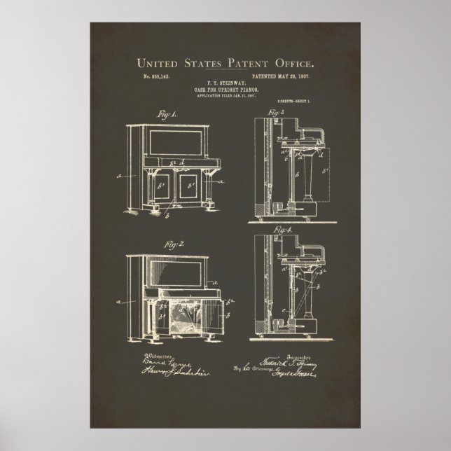 Brevet - Piano droit - Poster (Devant)