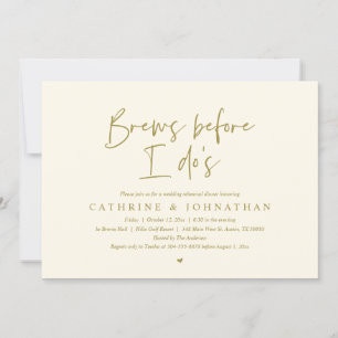 Brew, bevor ich es tue, Hochzeit Probe Dinner Einladung