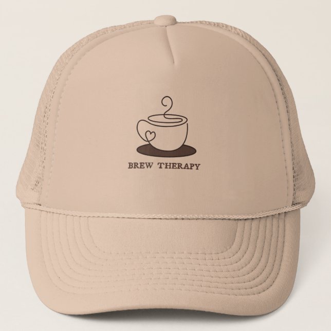 Brew Therapy Kaffee Truckerkappe (Vorderseite)