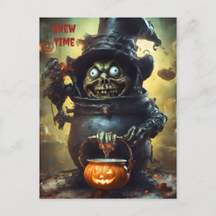 Brew Time AI Fantasy Digital Art Druck Gruselig Postkarte