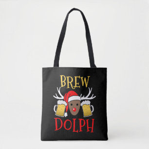 Brewdolph - Funny Reindeer Beer Christmas Geschenk Tasche
