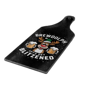 Brewdolph Let's Get Blitzned Christmas Reindeer B Schneidebrett