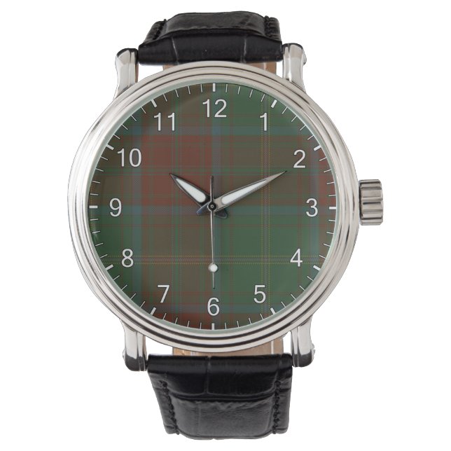 Brewer Clan Tartan Armbanduhr (Vorderseite)