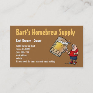 Brewers Homebrew Supply Carte de visite de dessin