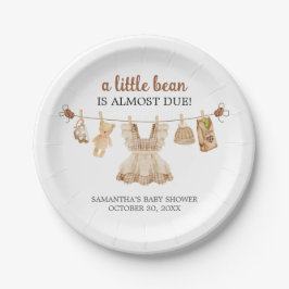 Brewing Coffee Baby Shower Pappteller