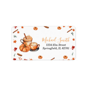 Brewing Pumpkin Spice Coffee Baby Dusche Adresse Adressaufkleber