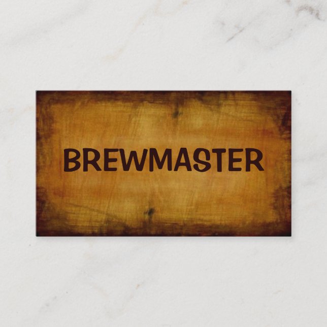 Brewmaster Antiquitätenkarte Visitenkarte (Vorderseite)