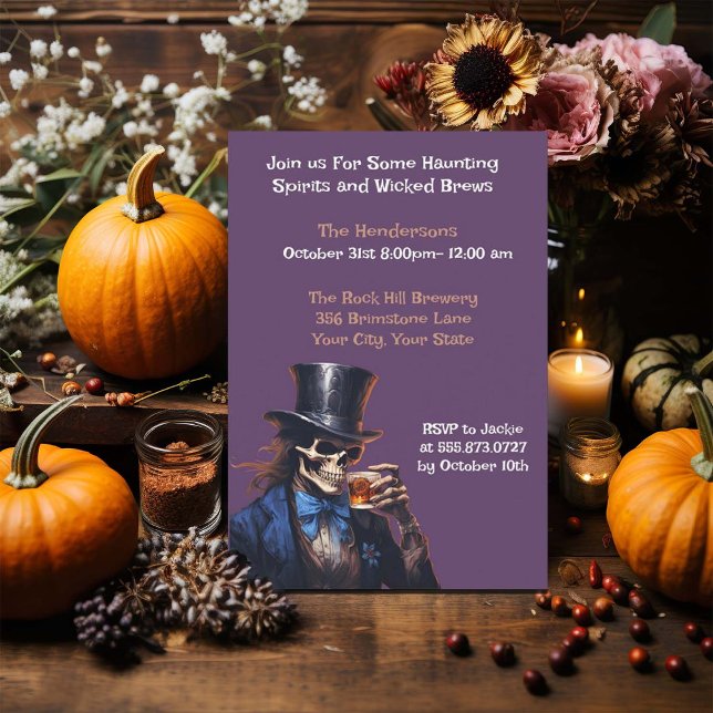 Brews and Boos Adult Halloween-Party Einladung (Von Creator hochgeladen)