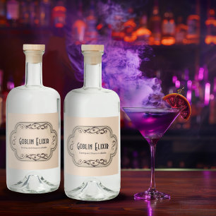Brews and Boos Werewolf Tonic Apothecary Alkoholflaschenetikett