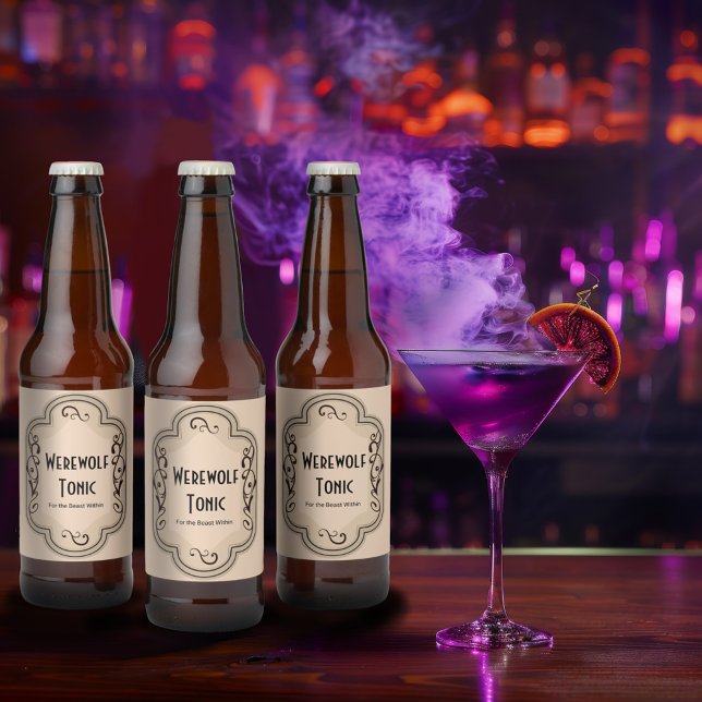 Brews and Boos Werewolf Tonic Apothecary Bierflaschenetikett (Von Creator hochgeladen)
