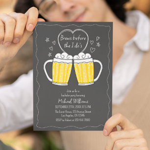Brews Bevor ich's Chalkboard Bachelor Party Einladung