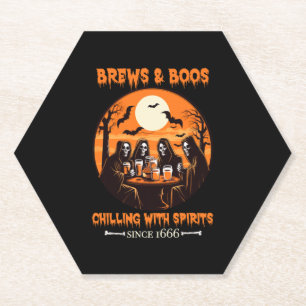Brews & Boos - Chilling Halloween Ghosts Beer Untersetzer