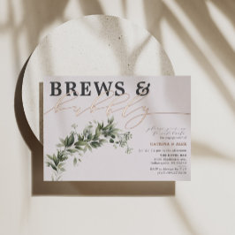 Brews Bubbly Greenerity Engagement Party Rose Folieneinladung