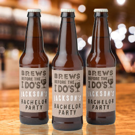 Brews vor der I Do's Bachelor Party Bierflaschenetikett