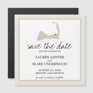 Brewster Cape Cod Wedding Save the Date Magneteinladung