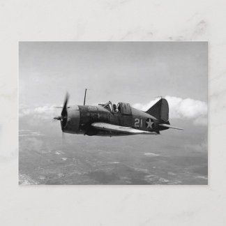 Brewster F2A Buffalo Postkarte