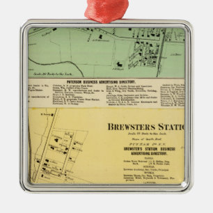 Brewsters Sta., Patterson Silbernes Ornament