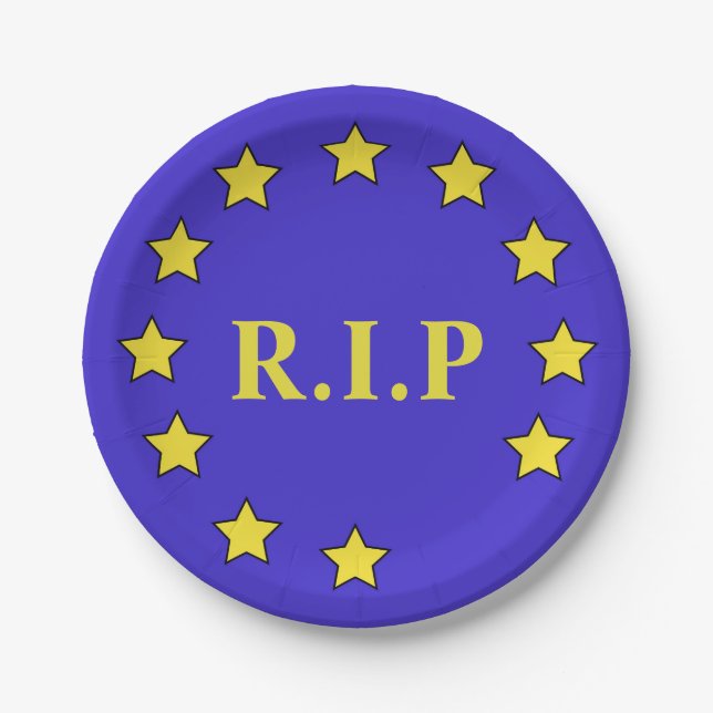 Brexit-Inspirierter Pappteller (Vorderseite)