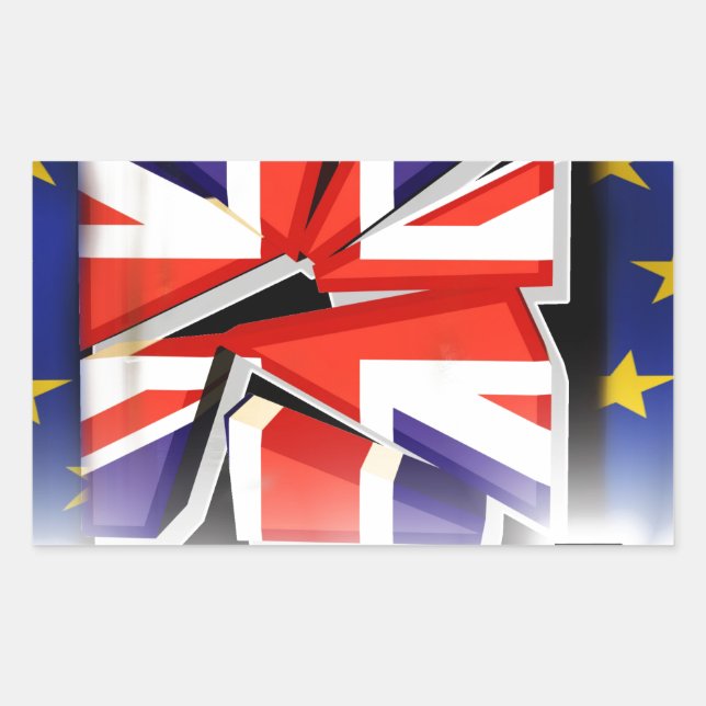 brexit rechteckiger aufkleber (Vorderseite)