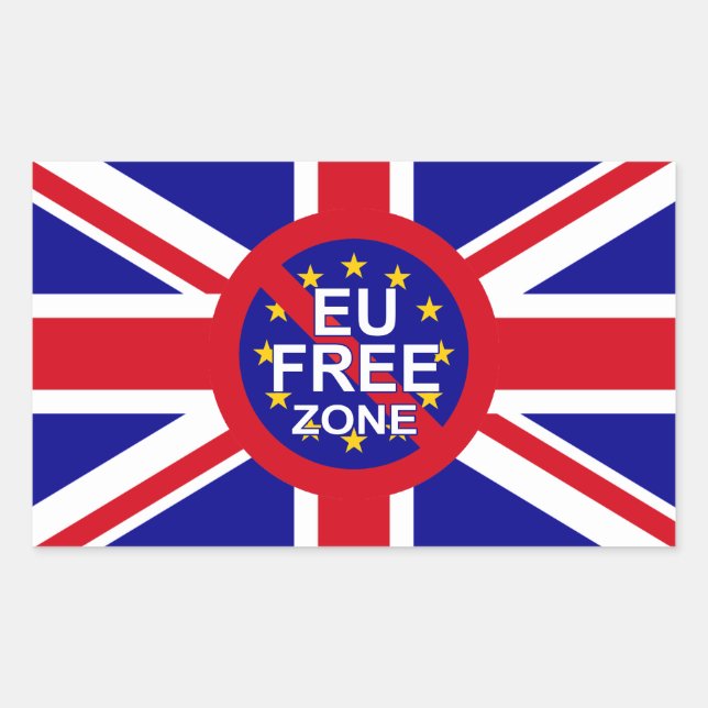 Brexit Rechteckiger Aufkleber (Vorderseite)