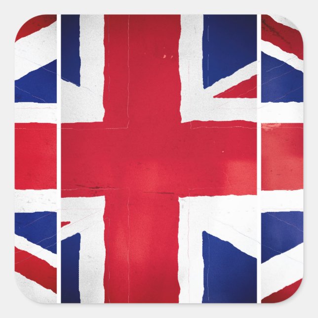 Brexit UK Quadratischer Aufkleber (Vorderseite)