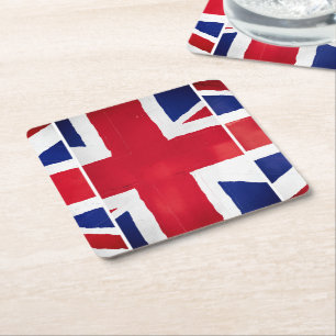 Brexit UK Rechteckiger Pappuntersetzer