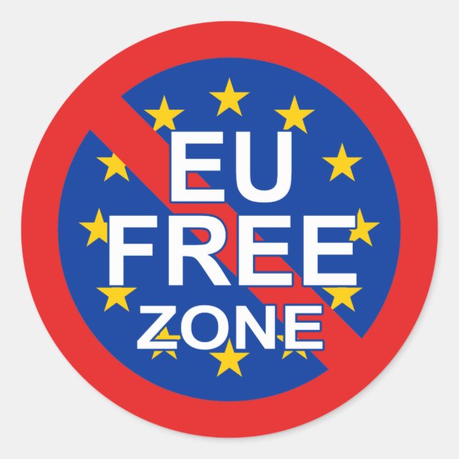 Brexit - Verlassen Befürworter der Freizone der EU Runder Aufkleber (Vorderseite)