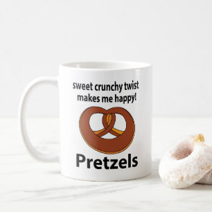 Brezel Süße Knusprige Drehung Macht Mich Glücklich Kaffeetasse