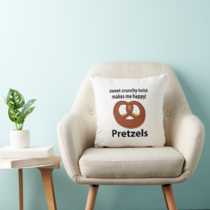 Brezel Süße Knusprige Drehung Macht Mich Glücklich Kissen