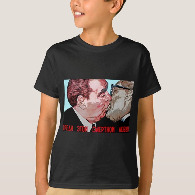 Brezhnev- u. Honecker-Kuss, Ostseiten-Galerie, T-Shirt (Vorderseite)