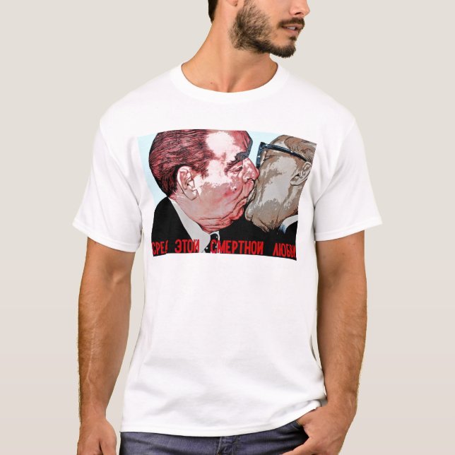 Brezhnev- u. Honecker-Kuss, Ostseiten-Galerie, T-Shirt (Vorderseite)