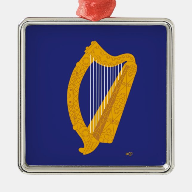 Brian Boru Harp Ornament Aus Metall (Vorne)