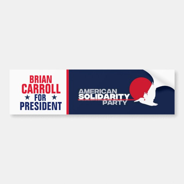 Brian Carroll für Präsident 2020 Autoaufkleber (Vorne)