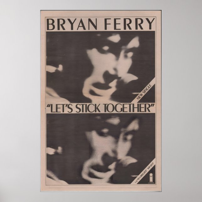 BRIAN FERRY Poster - 1976 orig. NME - Lets Stick (Vorne)