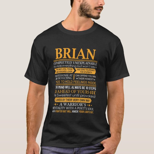 Brian First Name Shirt - Personalisiert Name Brian (Vorderseite)