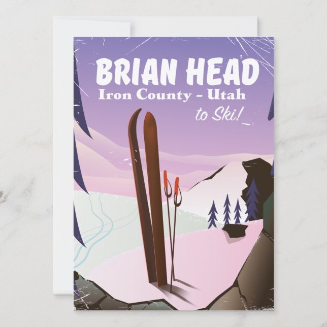 Brian Head, Iron Landkreis Utah, USA Ski Poster (Rückseite)