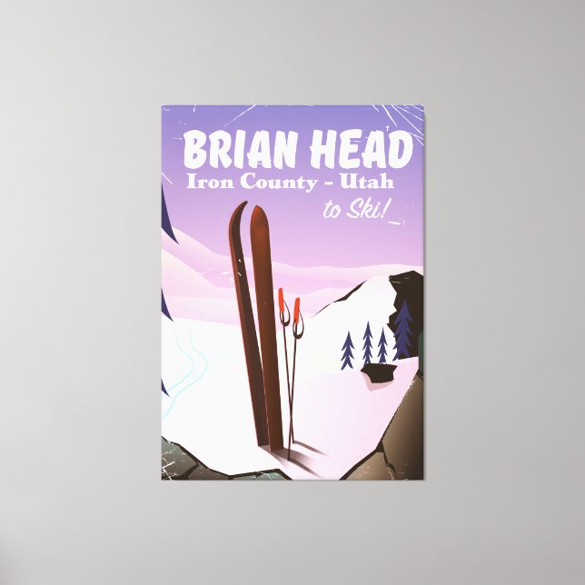 Brian Head, Iron Landkreis Utah, USA Ski Poster Leinwanddruck (Vorderseite)
